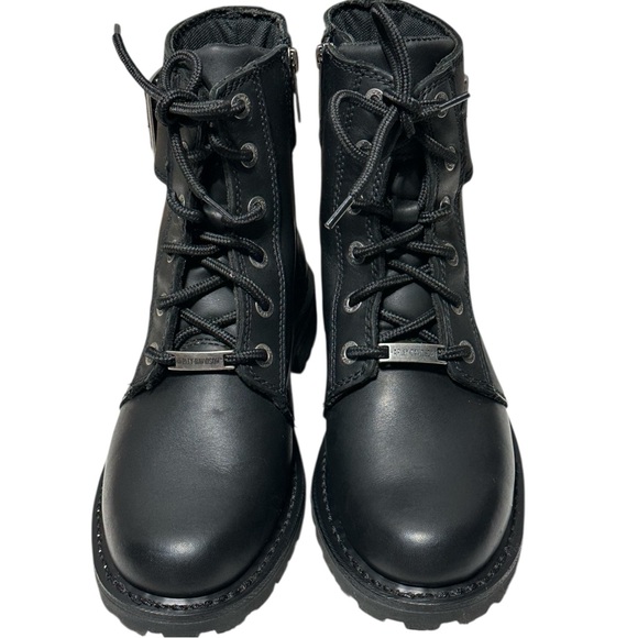 Harley-Davidson WOMEN'S Sylewood Black Leather Moto Riding Boots Size 8.5 - Picture 16 of 16